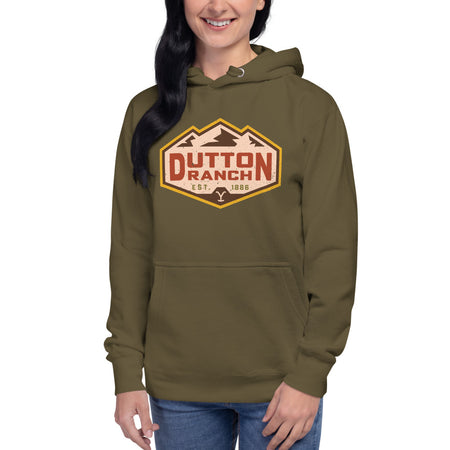 Yellowstone Ranch Patch Unisex Premium Hoodie Military Green