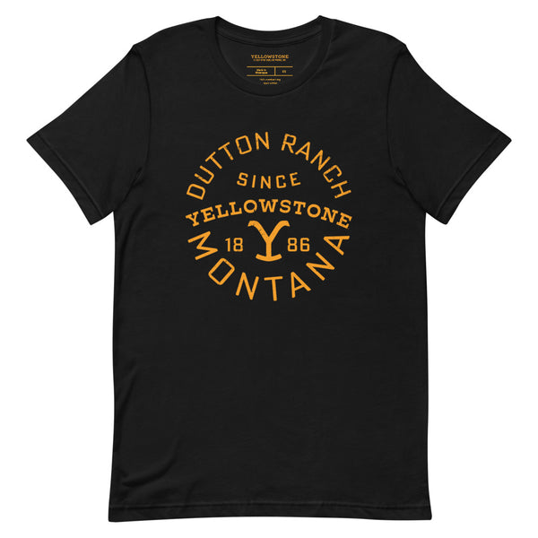 Yellowstone Dutton Ranch Distressed Logo Adulte à manches courtes – Paramount Shop