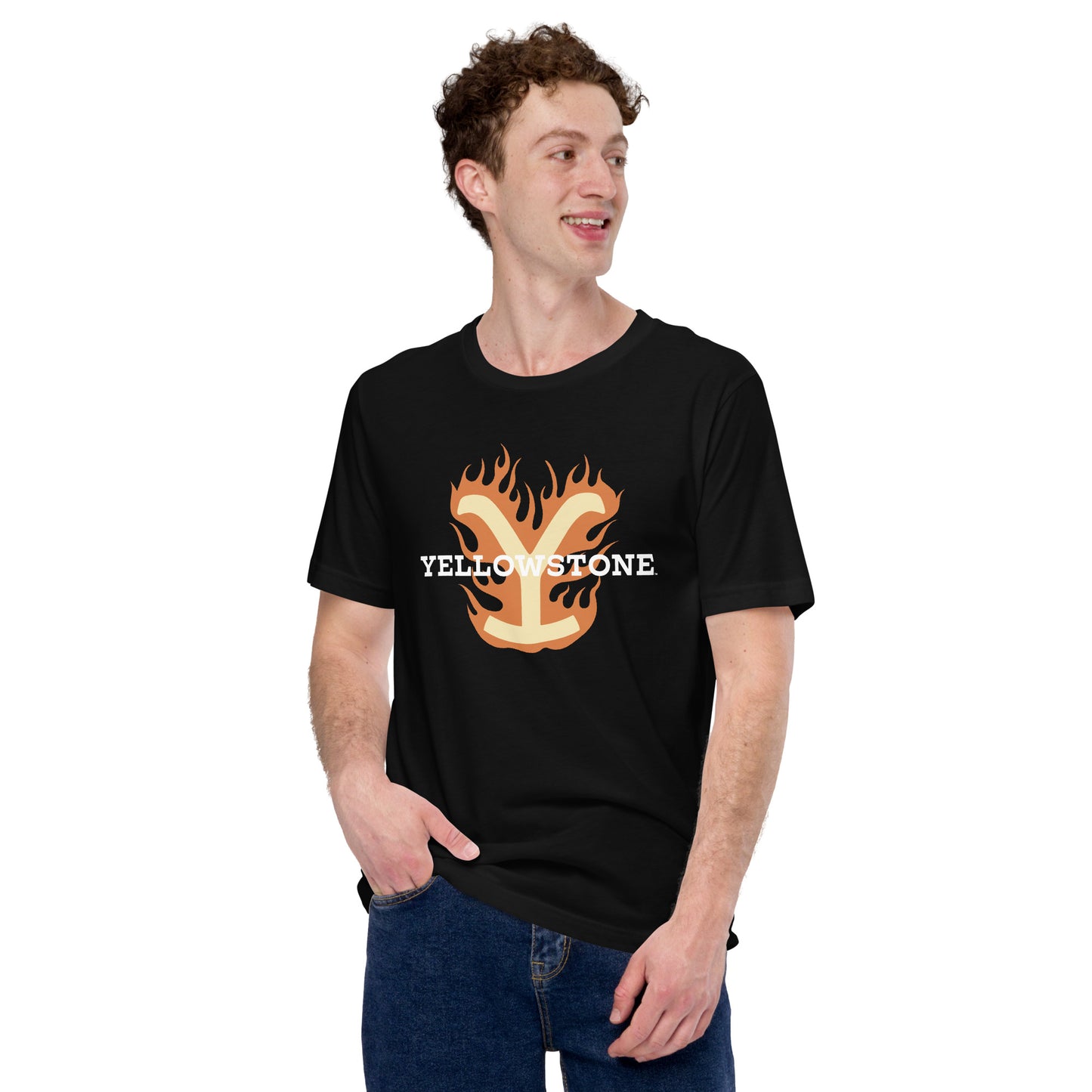 Yellowstone T-Shirt Flaming Y Retro
