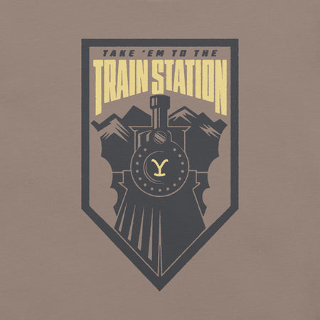 Yellowstone Take 'Em To The Train Station Badge Unisex T-Shirt Pebble