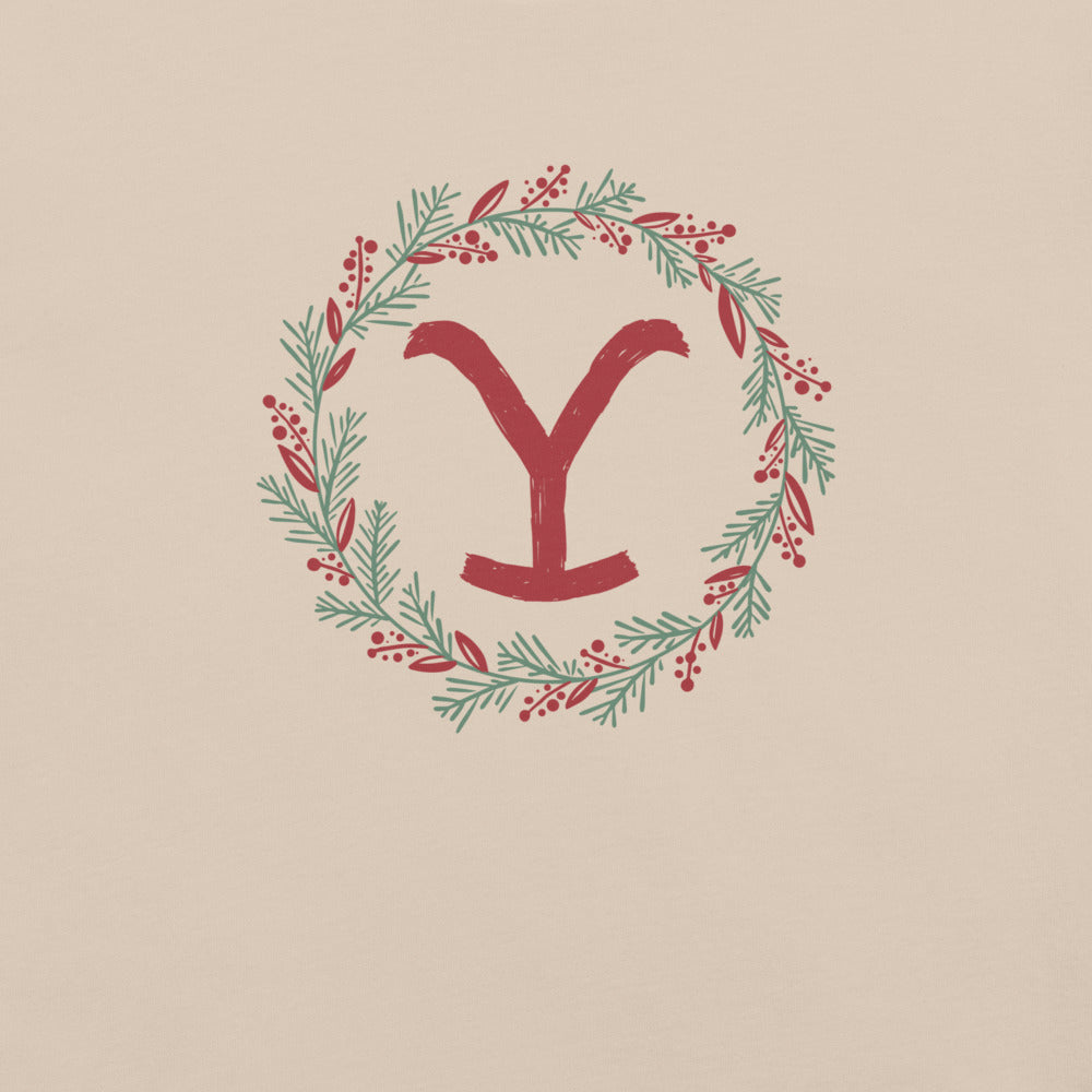 Yellowstone Holiday Wreath Unisex T-Shirt Soft Cream