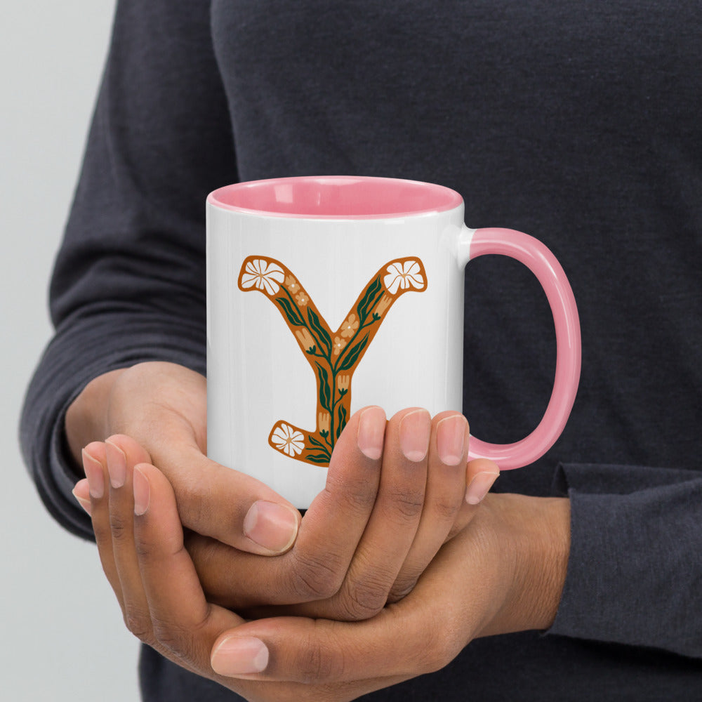 Yellowstone Floral Y Two Tone Mug