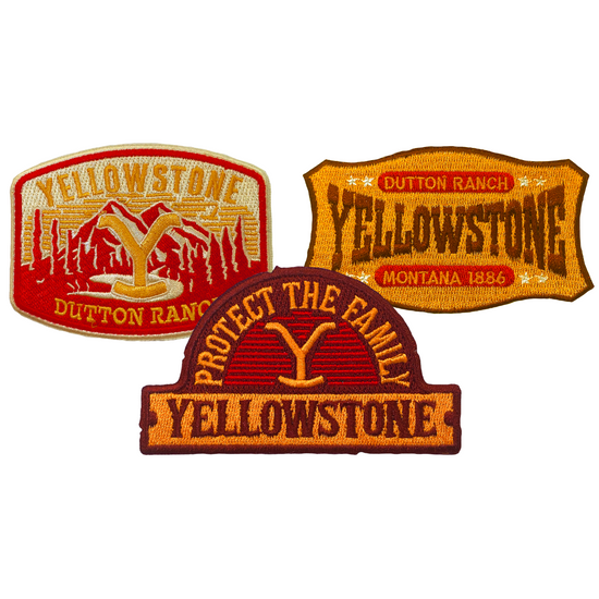 Yellowstone Dutton Ranch Iron On Patches (Pack of 3) | Yellowstone Sho