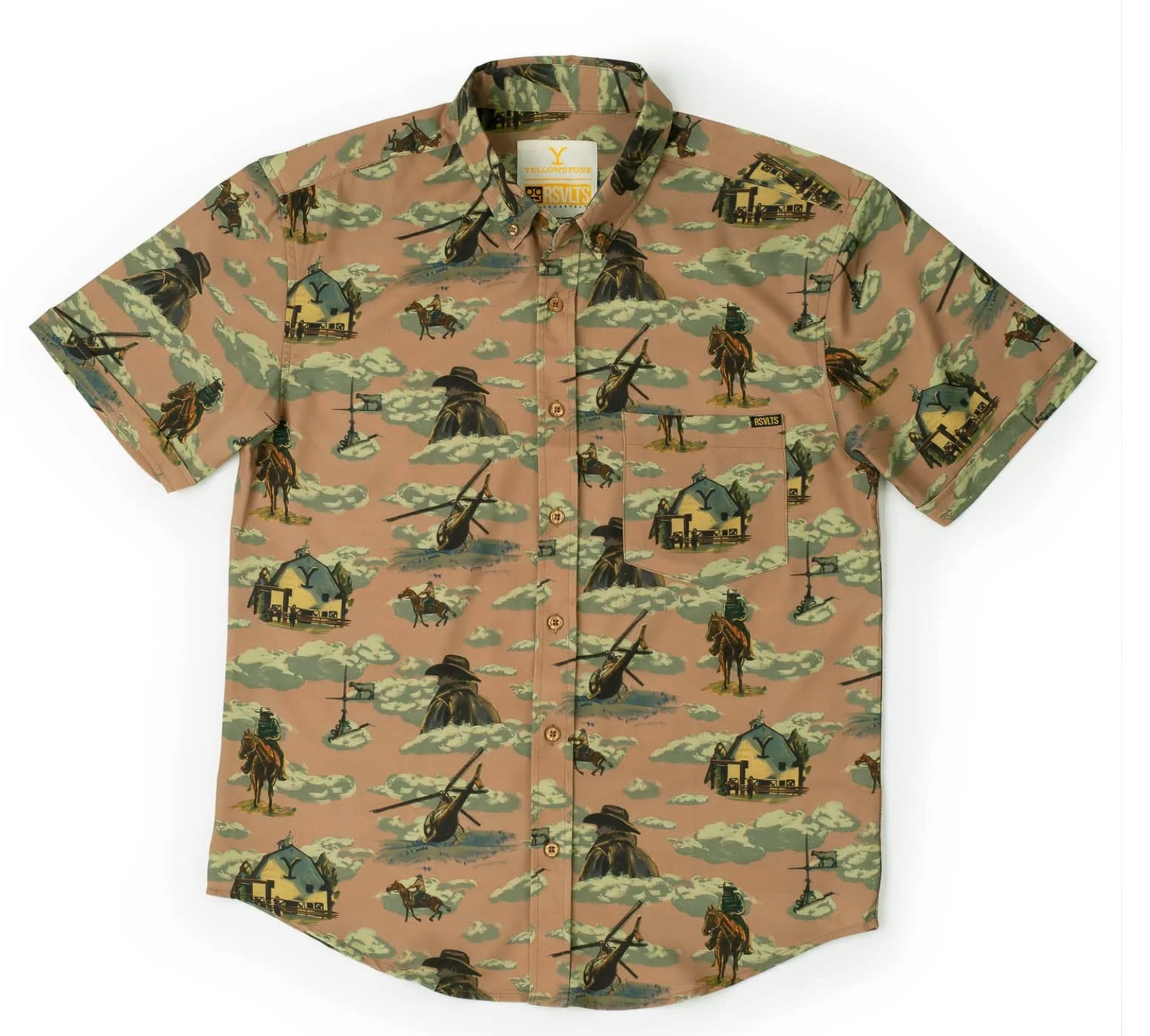 Yellowstone Dutton Ranch KUNUFLEX Short Sleeve Shirt