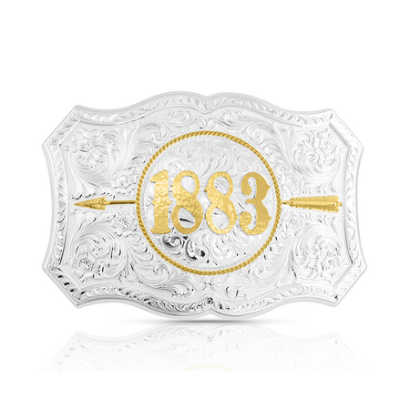 Yellowstone 1883 Filigree Silver Belt Buckle