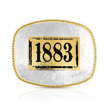 Yellowstone 1883 Silver Belt Buckle