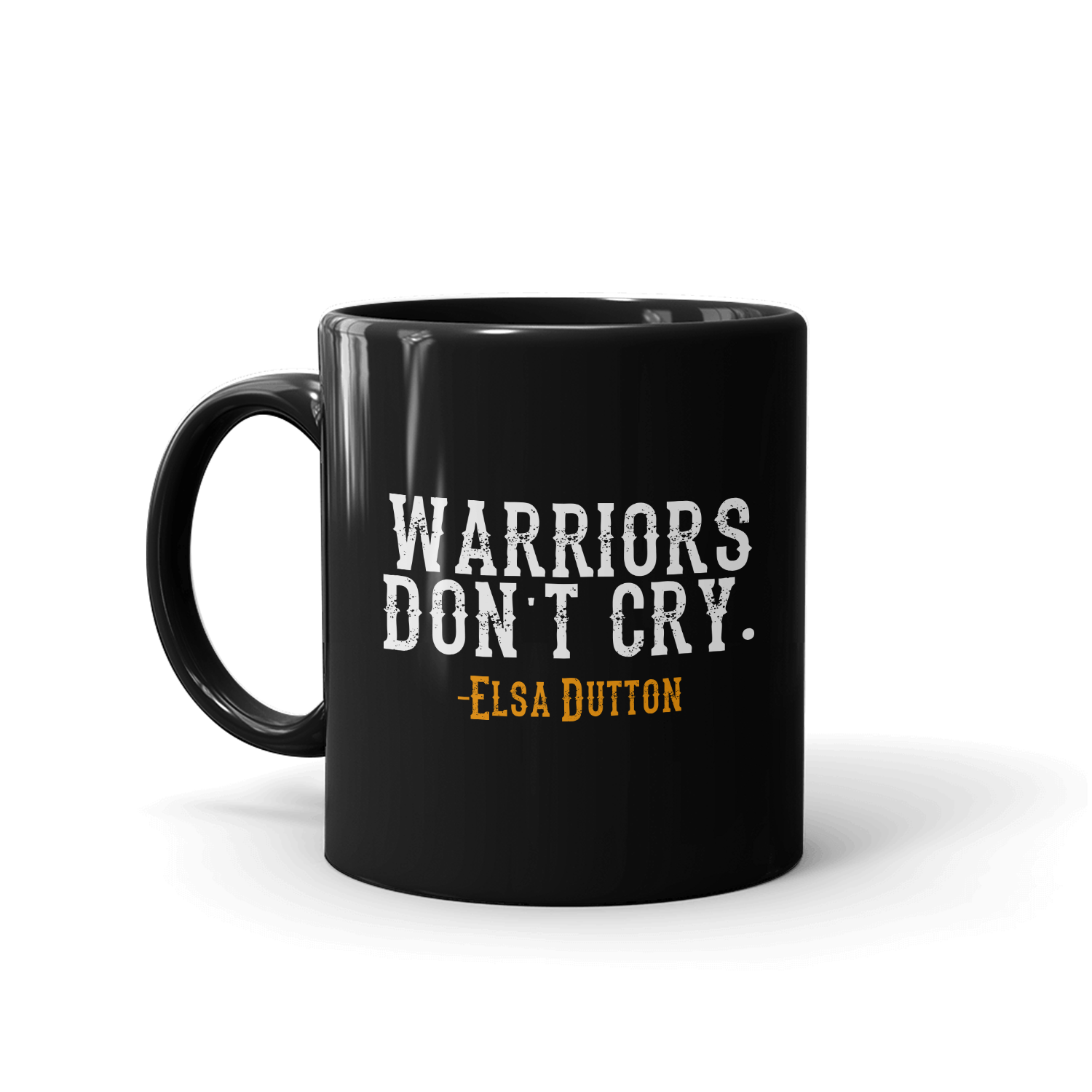 Yellowstone 1883 Warriors Don't Cry Black Mug