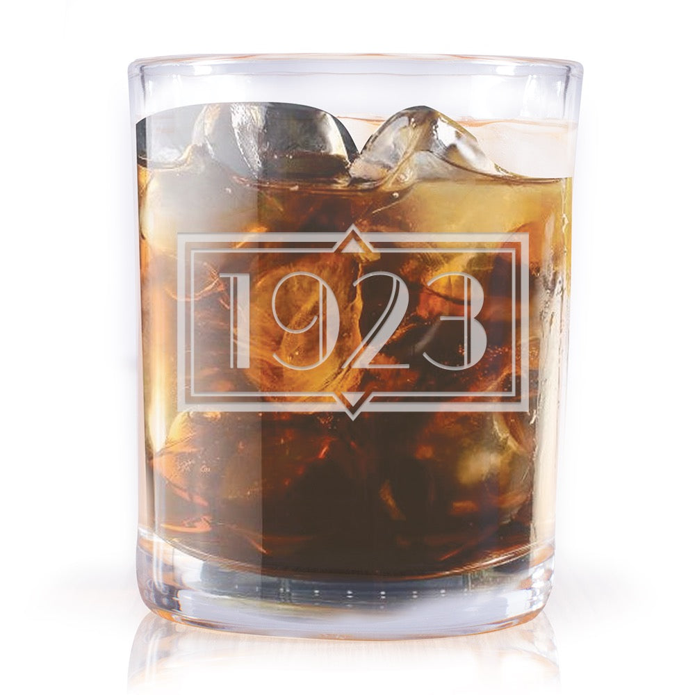 Yellowstone 1923 Logo Laser Engraved Rocks Glass