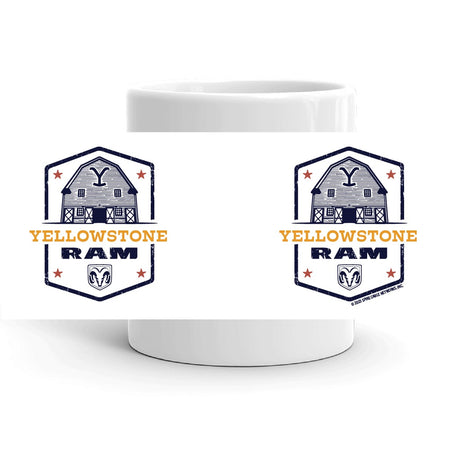 Yellowstone x Ram Barn White Mug