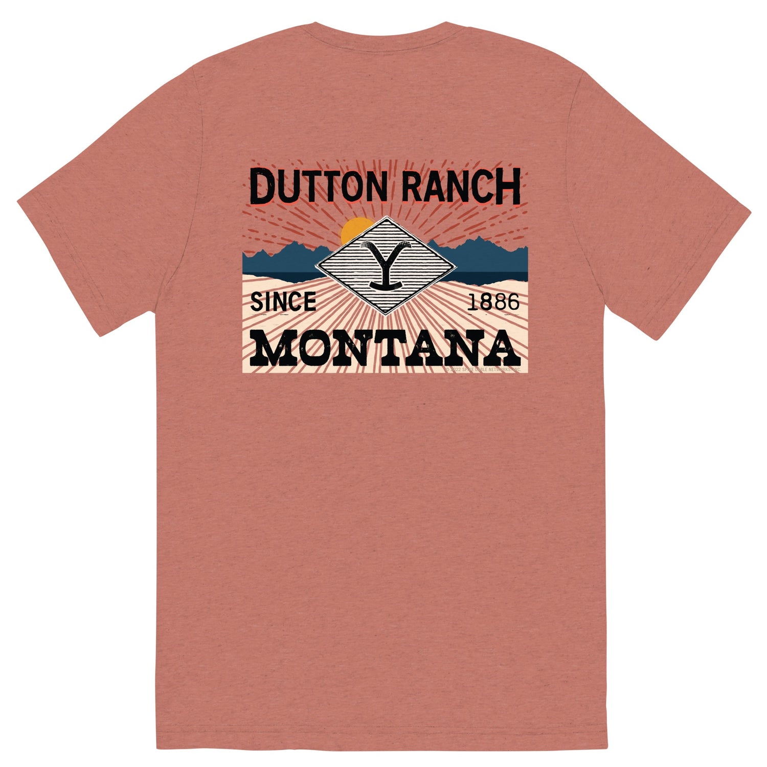 Yellowstone Dutton Ranch Montana Tri-Blend Short Sleeve T-Shirt