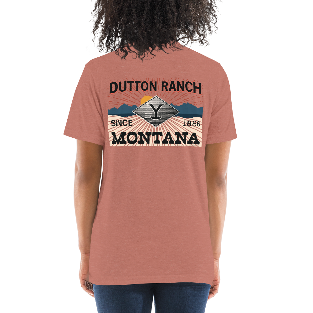 Yellowstone Dutton Ranch Montana Tri-Blend Short Sleeve T-Shirt