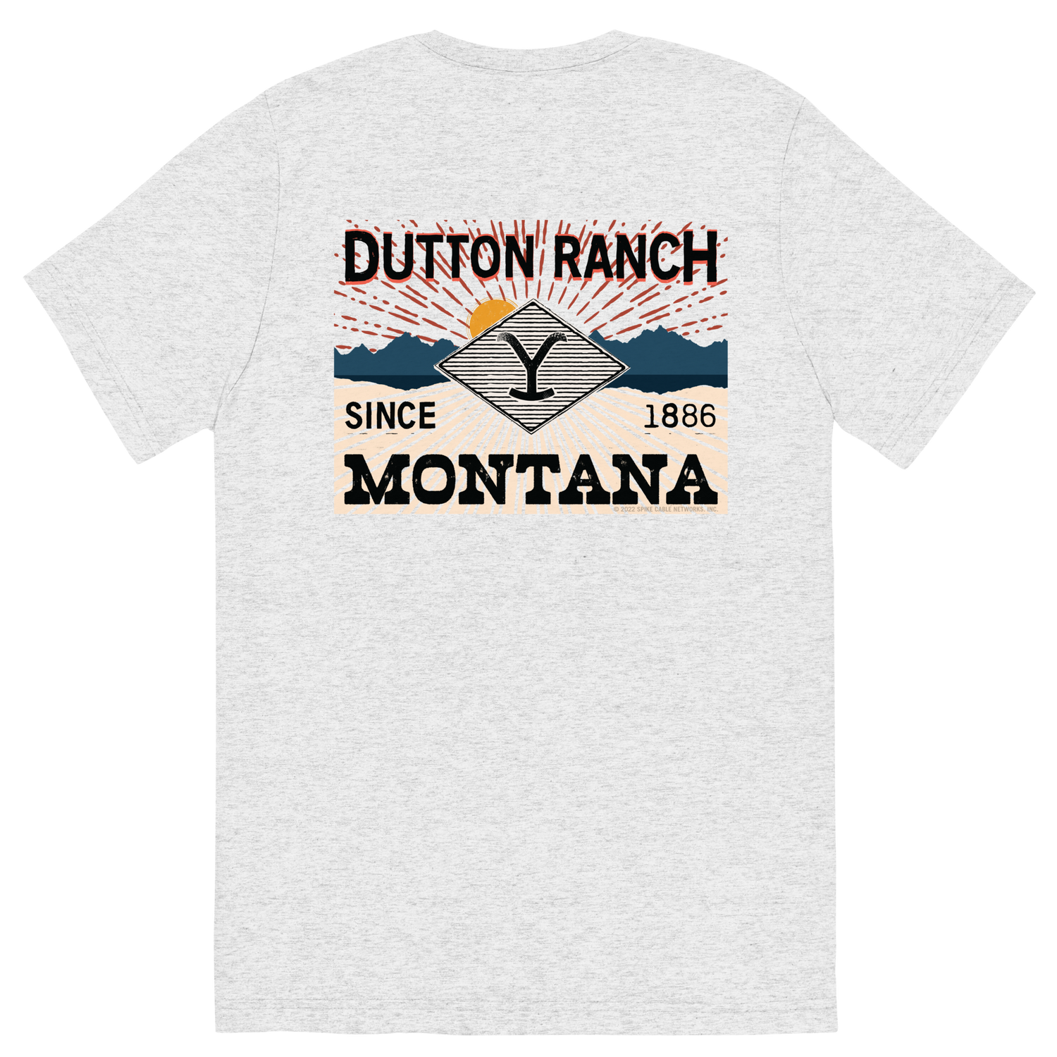 Yellowstone Dutton Ranch Montana Tri-Blend Short Sleeve T-Shirt