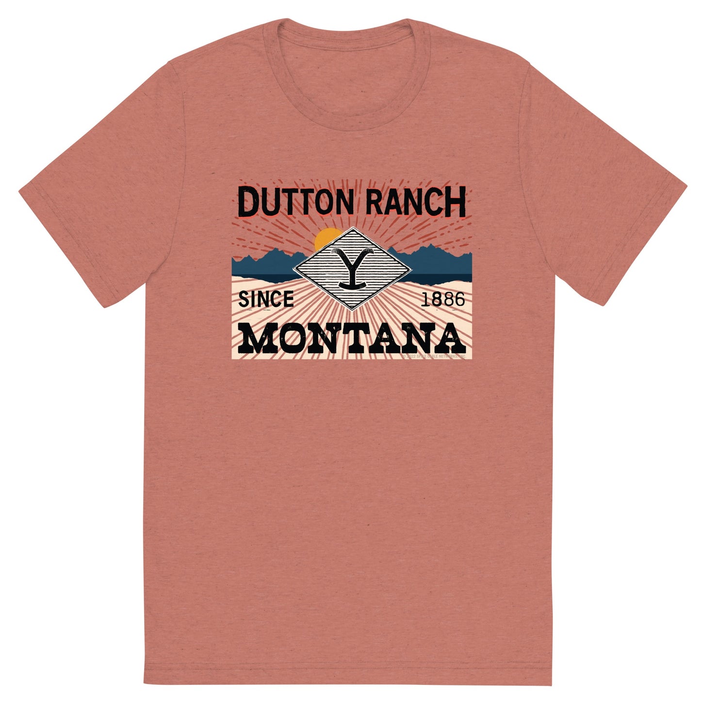 Yellowstone Dutton Ranch Montana Tri-Blend Short Sleeve T-Shirt