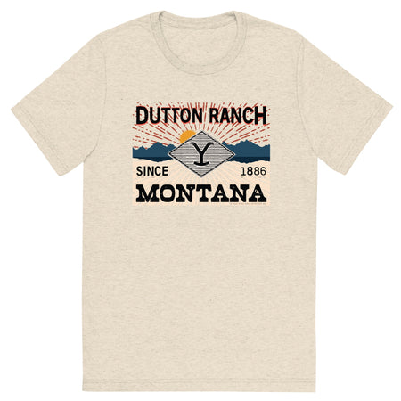 Yellowstone Dutton Ranch Montana Tri-Blend Short Sleeve T-Shirt