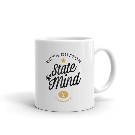 Yellowstone Beth Dutton State of Mind White Mug