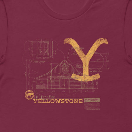 Yellowstone Historic Blueprint Unisex T-Shirt