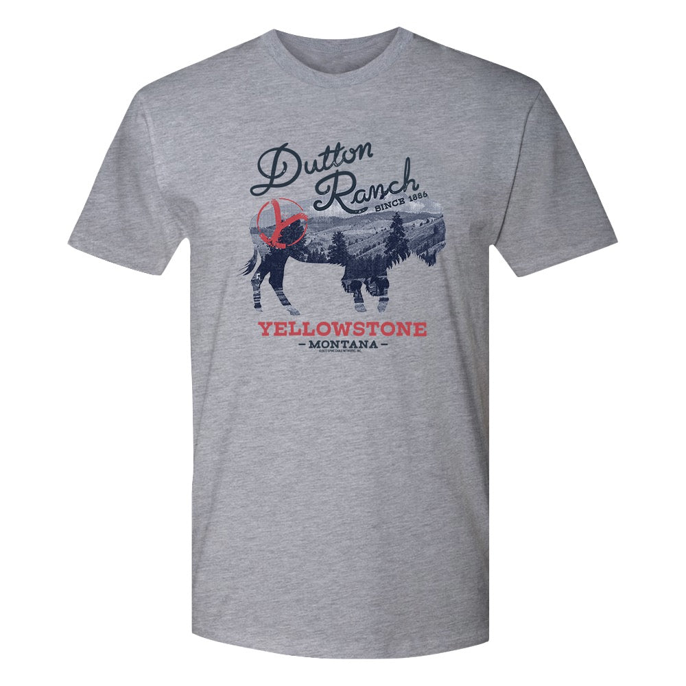 Yellowstone Dutton Ranch Montana Bull Adult Short Sleeve T-Shirt