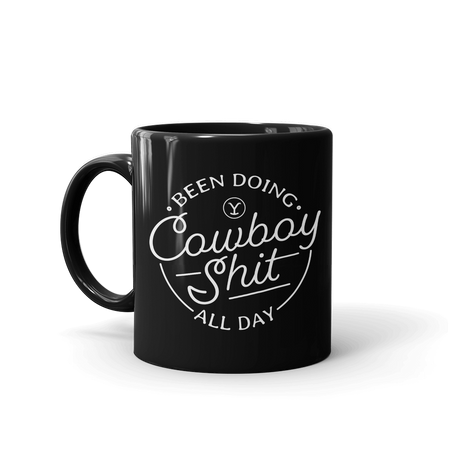 Yellowstone Cowboy Black Mug