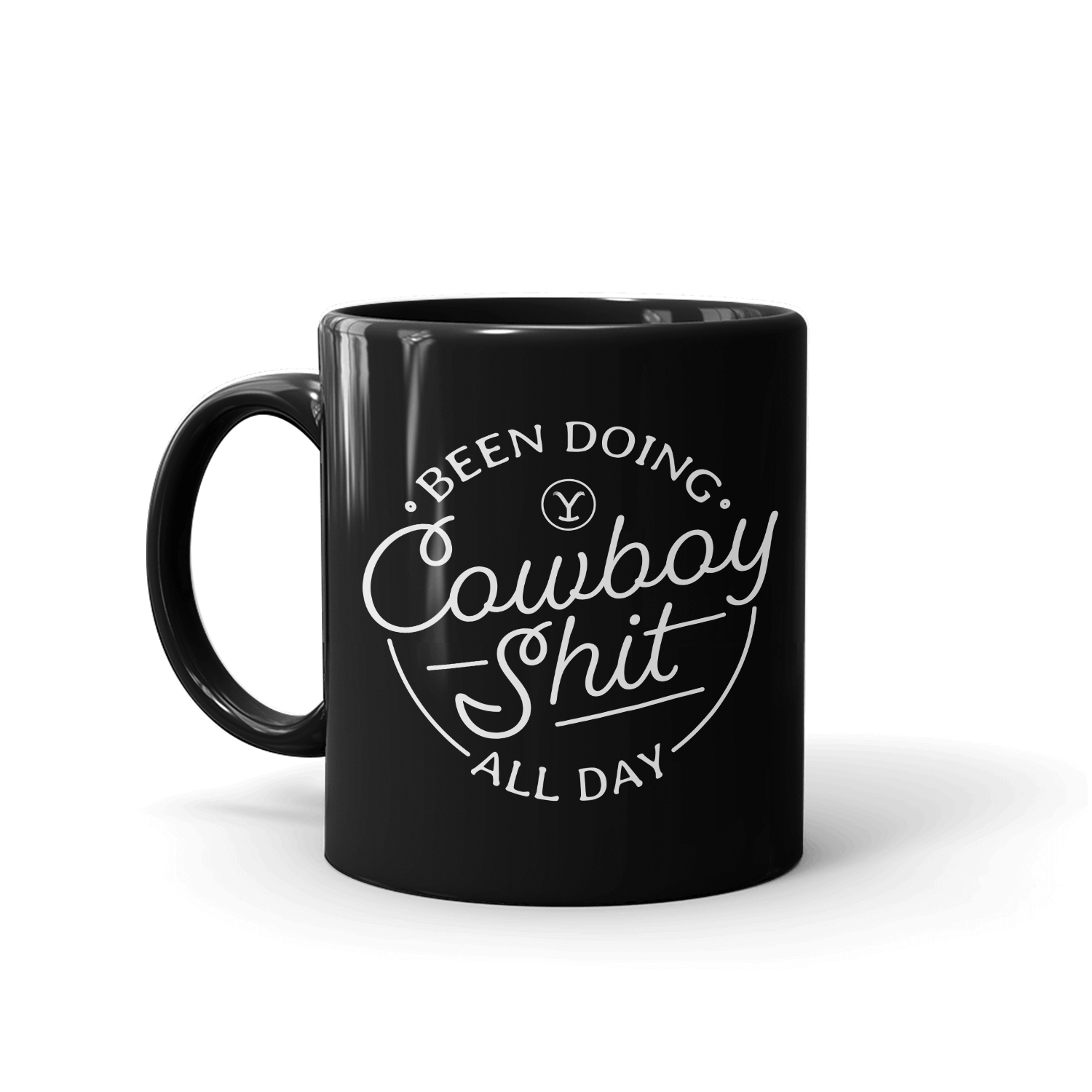 Yellowstone Cowboy Black Mug