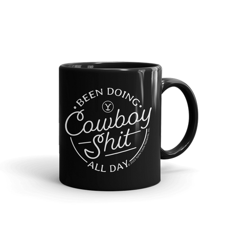 Yellowstone Cowboy Black Mug