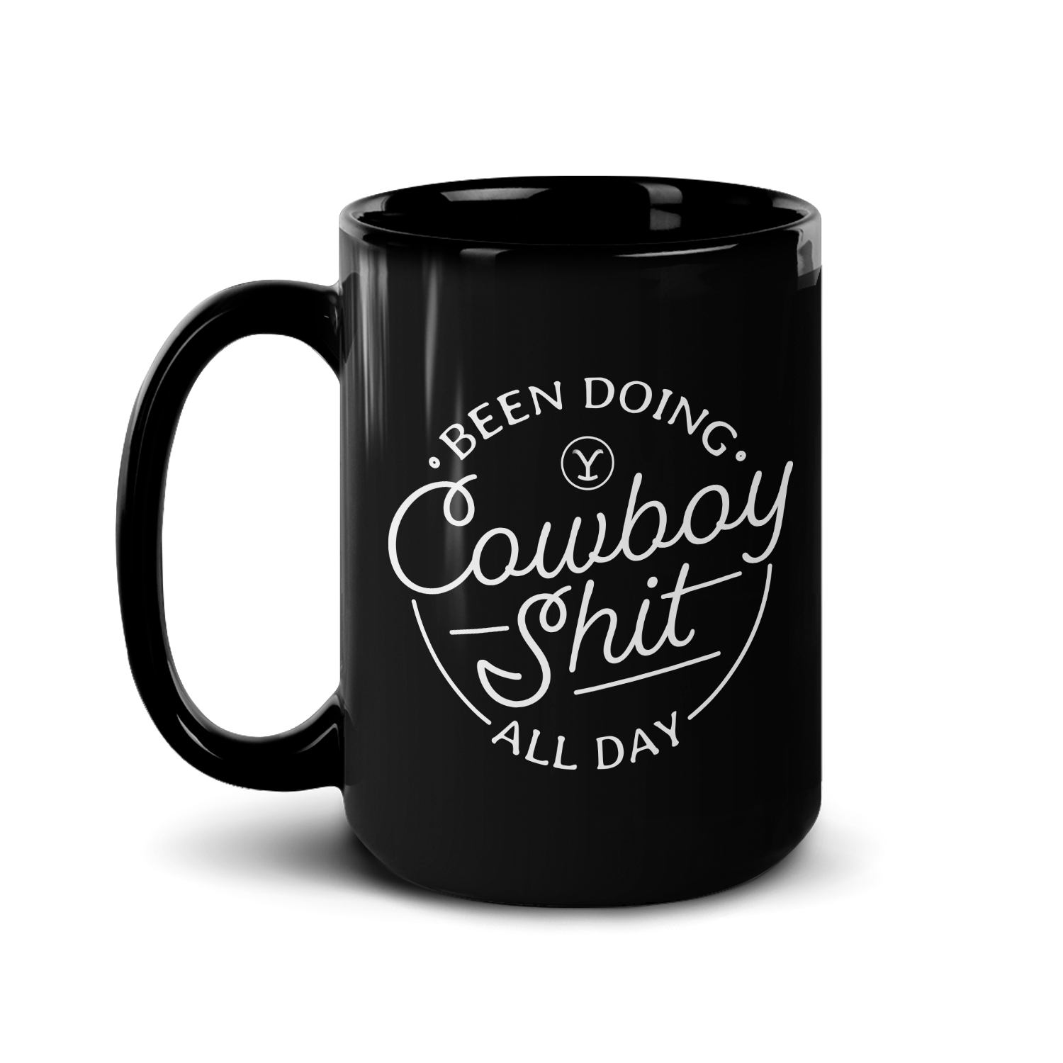 Yellowstone Cowboy Black Mug