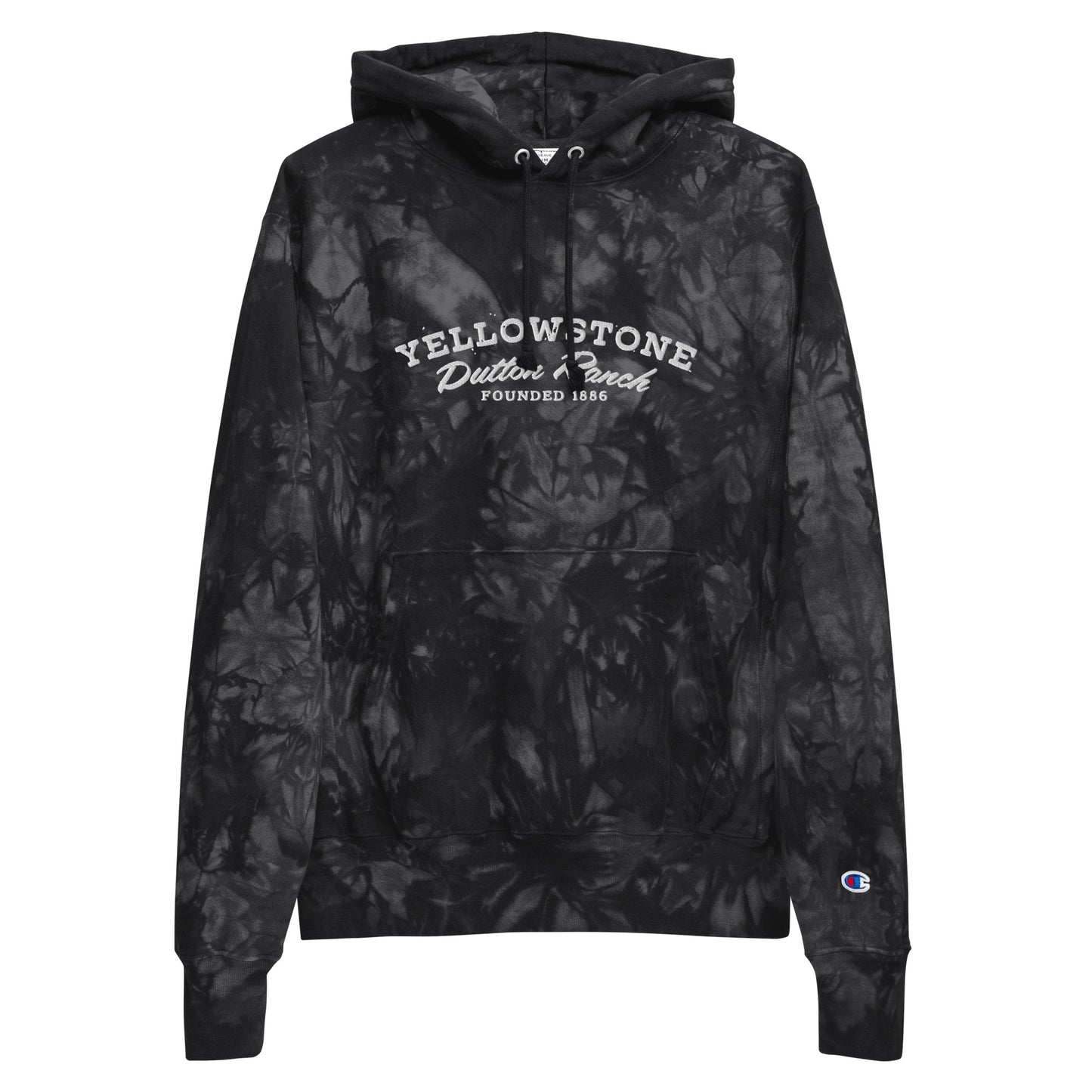 Yellowstone Dutton Ranch Logo Unisex Champion Tie Dye Hoodie