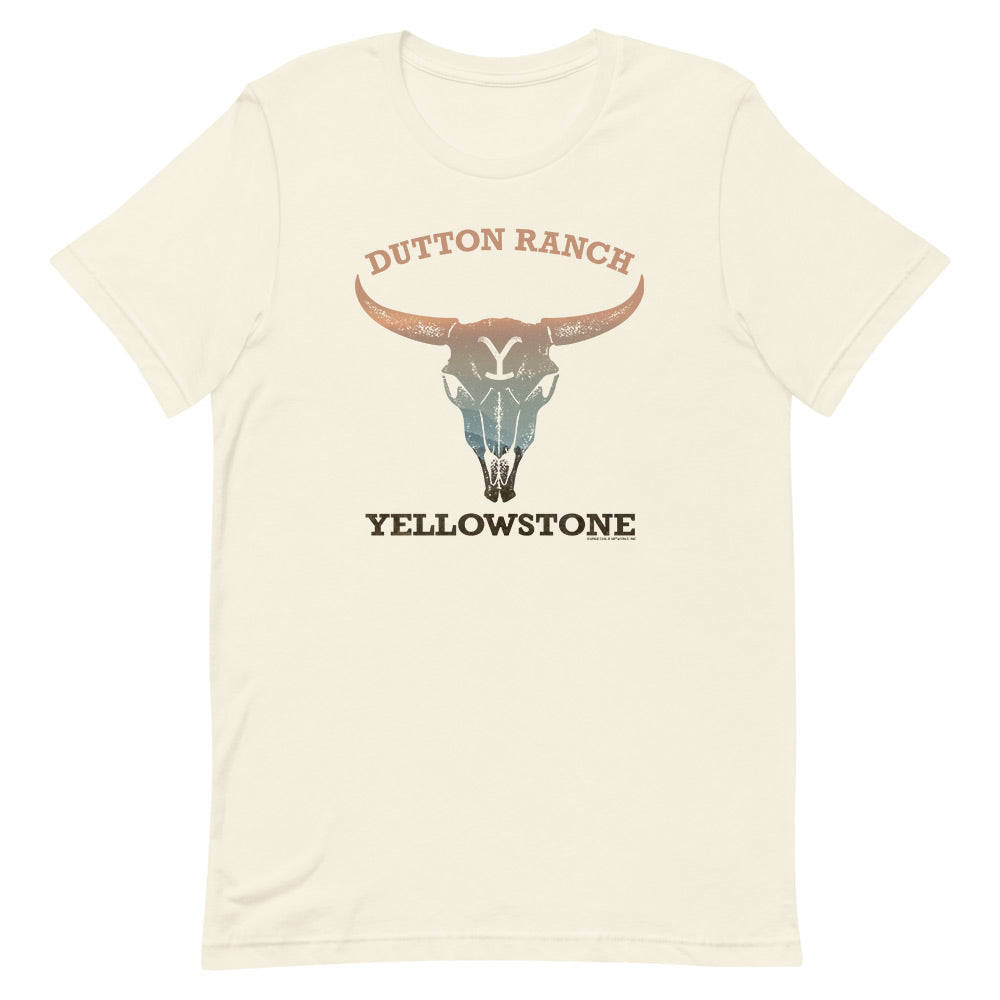 Yellowstone Cow Skull Adult Short Sleeve T-Shirt