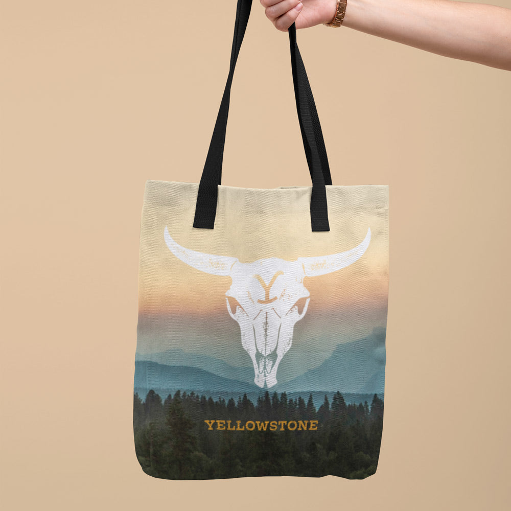 Yellowstone Cow Skull Premium Tote Bag