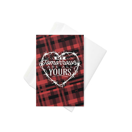 Yellowstone My Tomorrows Are All Yours Plaid Greeting Card