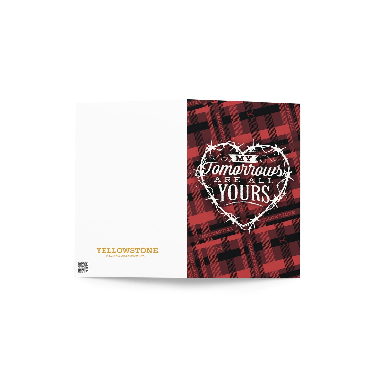 Yellowstone My Tomorrows Are All Yours Plaid Greeting Card