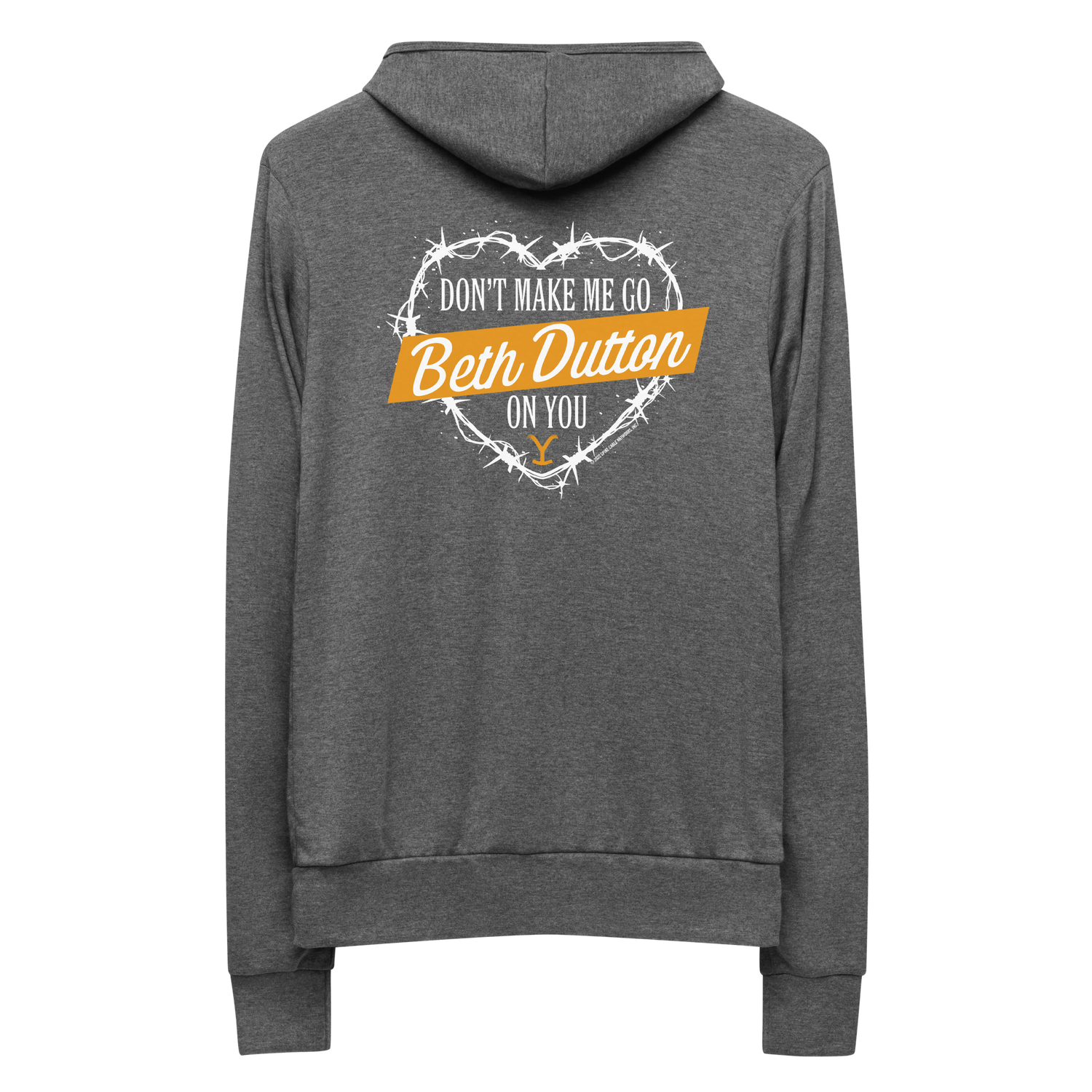 Yellowstone Don't Make Me Go Beth Dutton On You Heart Lightweight Zip-up Hooded Sweatshirt