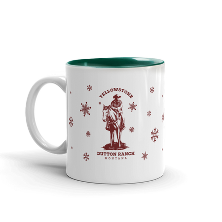 Yellowstone Dutton Ranch Cowboy Holiday Two-Tone Mug