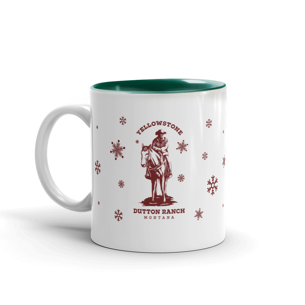 Yellowstone Dutton Ranch Cowboy Holiday Two-Tone Mug