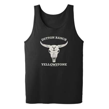 Yellowstone Dutton Ranch Cow Skull Adult Tank Top