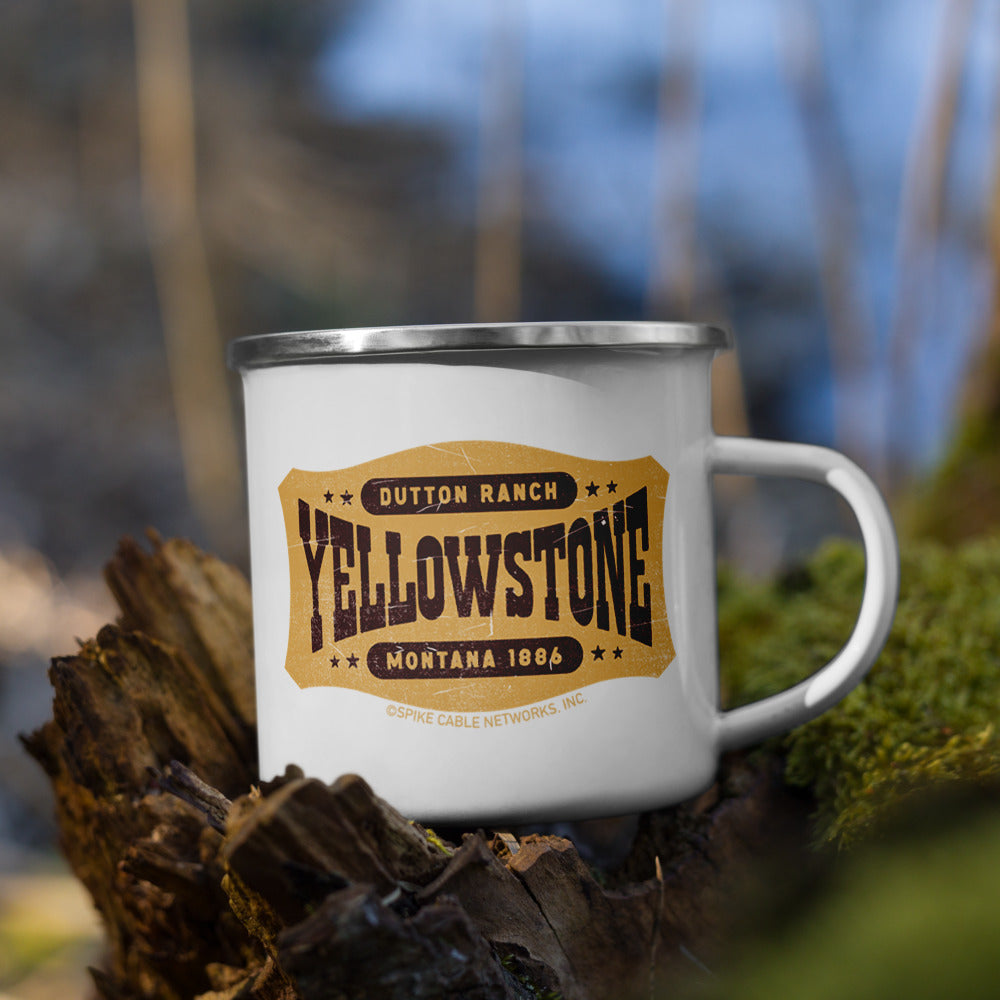 Yellowstone Dutton Ranch Enamel Camping White Mug