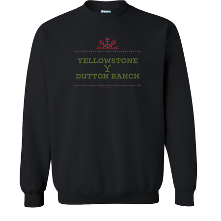 Yellowstone Dutton Ranch Holiday Logo Fleece Crewneck Sweatshirt