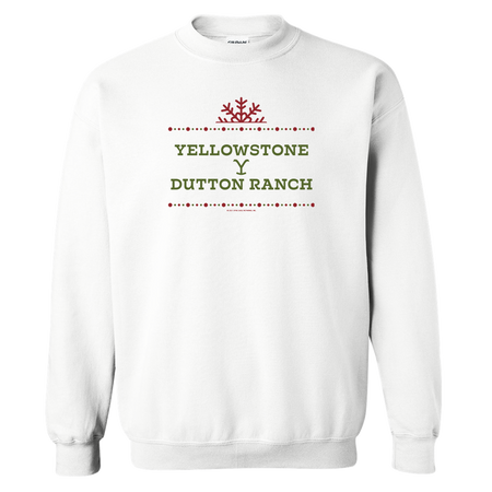 Yellowstone Dutton Ranch Holiday Logo Fleece Crewneck Sweatshirt