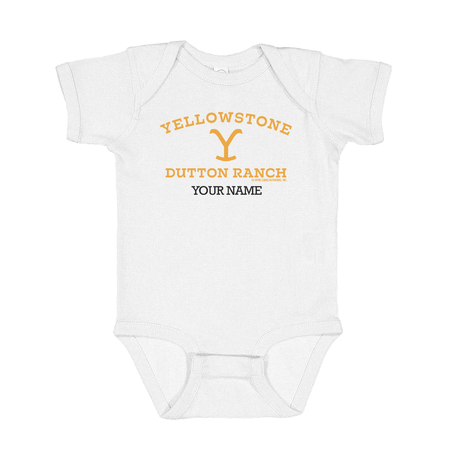 Yellowstone Dutton Ranch Logo Personalized Baby Bodysuit