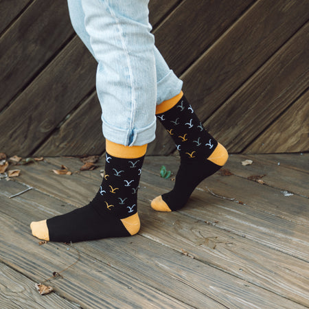 "Yellowstone Dutton Ranch Black Socks "