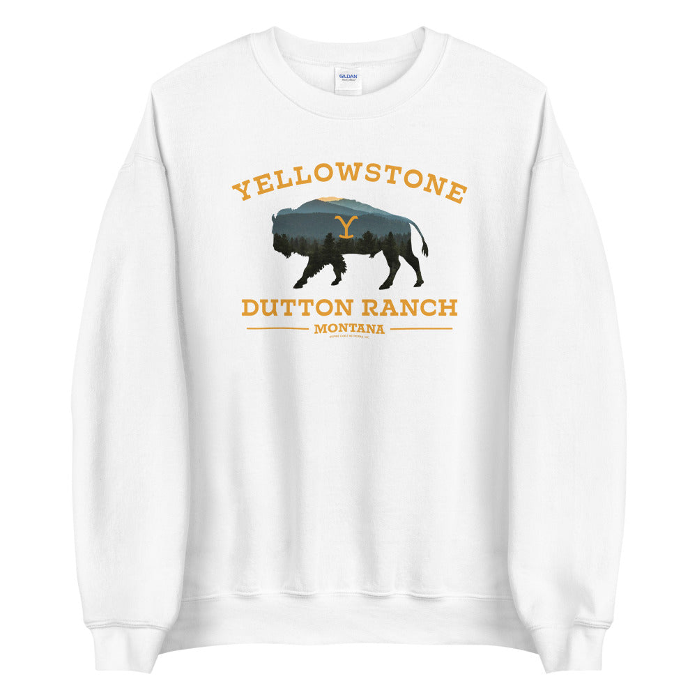 Yellowstone Dutton Ranch Bull Fleece Crewneck Sweatshirt