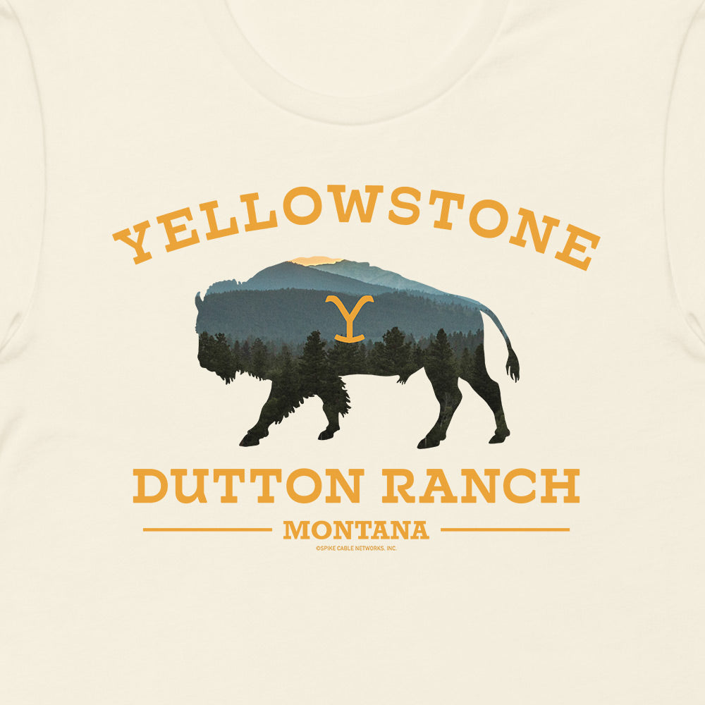 Yellowstone Dutton Ranch Bison Adult Short Sleeve T-Shirt