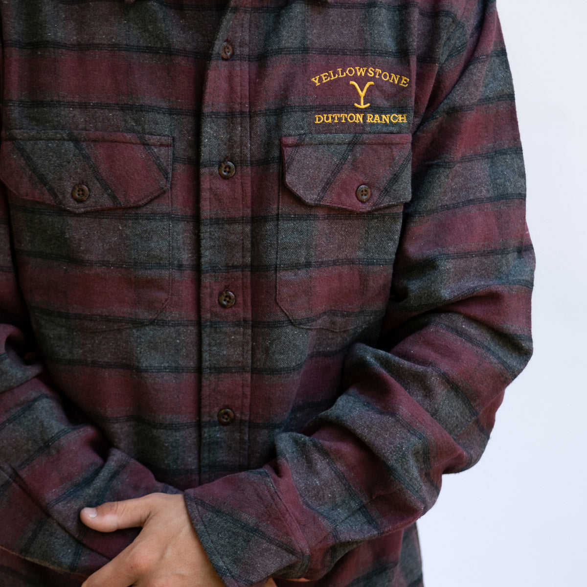 Yellowstone Dutton Ranch South Fork Embroidered Grindle Flannel