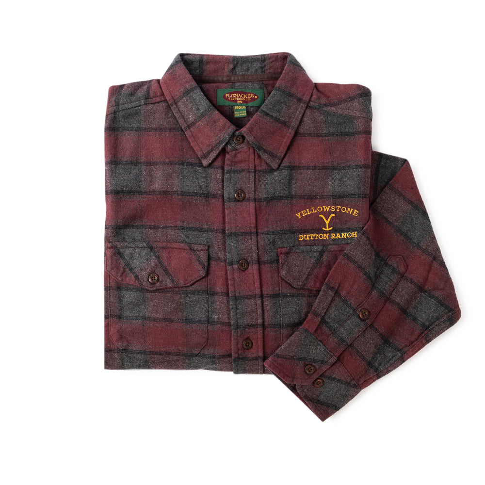 Yellowstone Dutton Ranch South Fork Embroidered Grindle Flannel