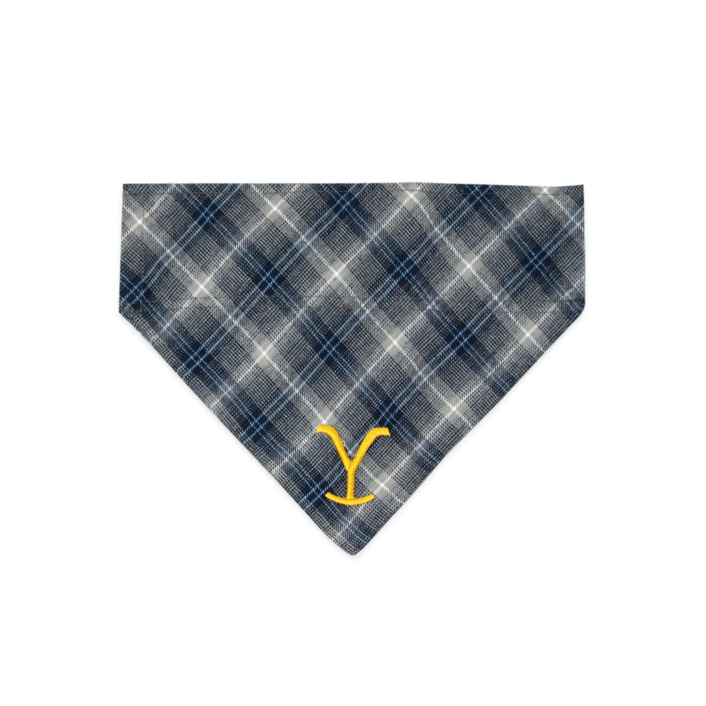 Yellowstone Y Logo Plaid Doggie Flandana