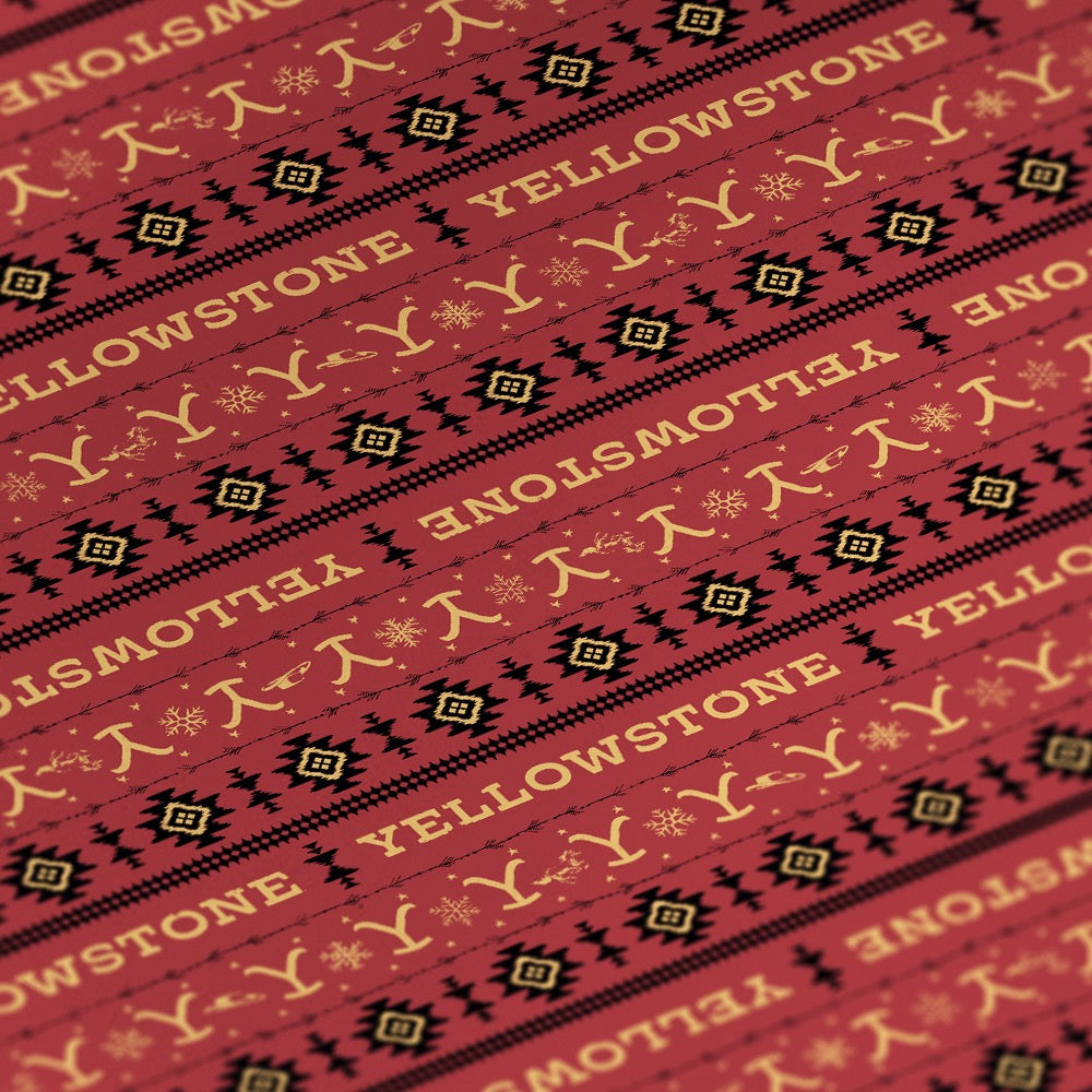 Yellowstone Holiday Aztec Wrapping Paper