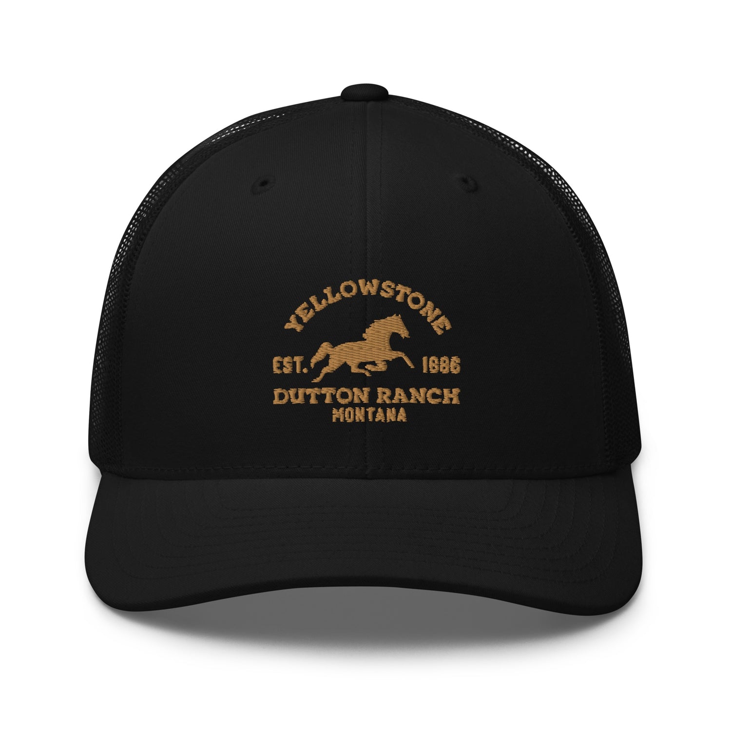 Yellowstone Dutton Ranch Brown Washed Mesh Trucker Hat - Adjustable One Size
