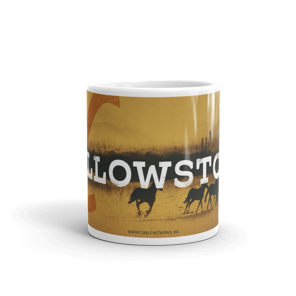 Yellowstone Logo White Mug | Yellowstone Shop