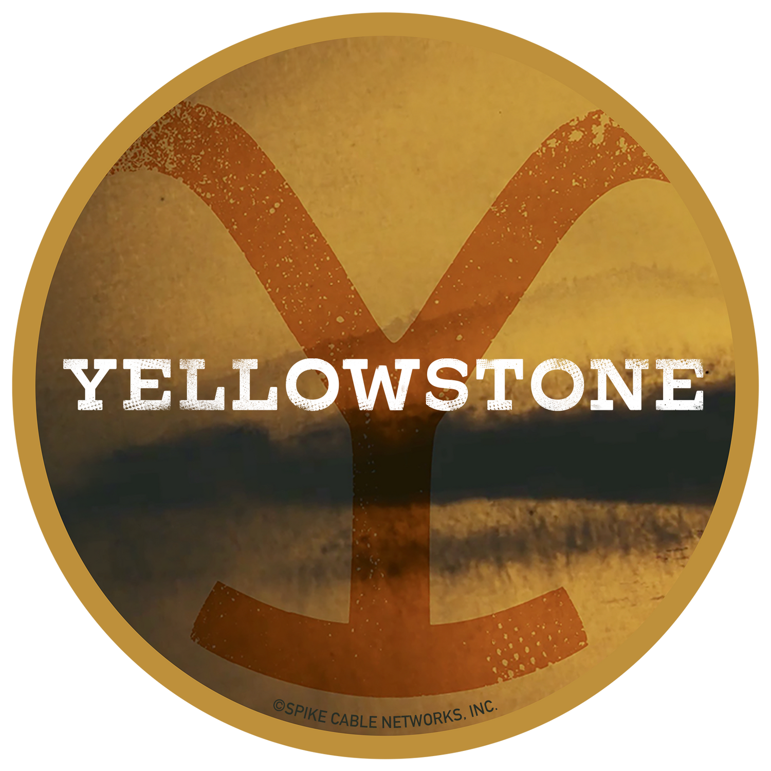 Yellowstone Logo Scenery Die Cut Sticker