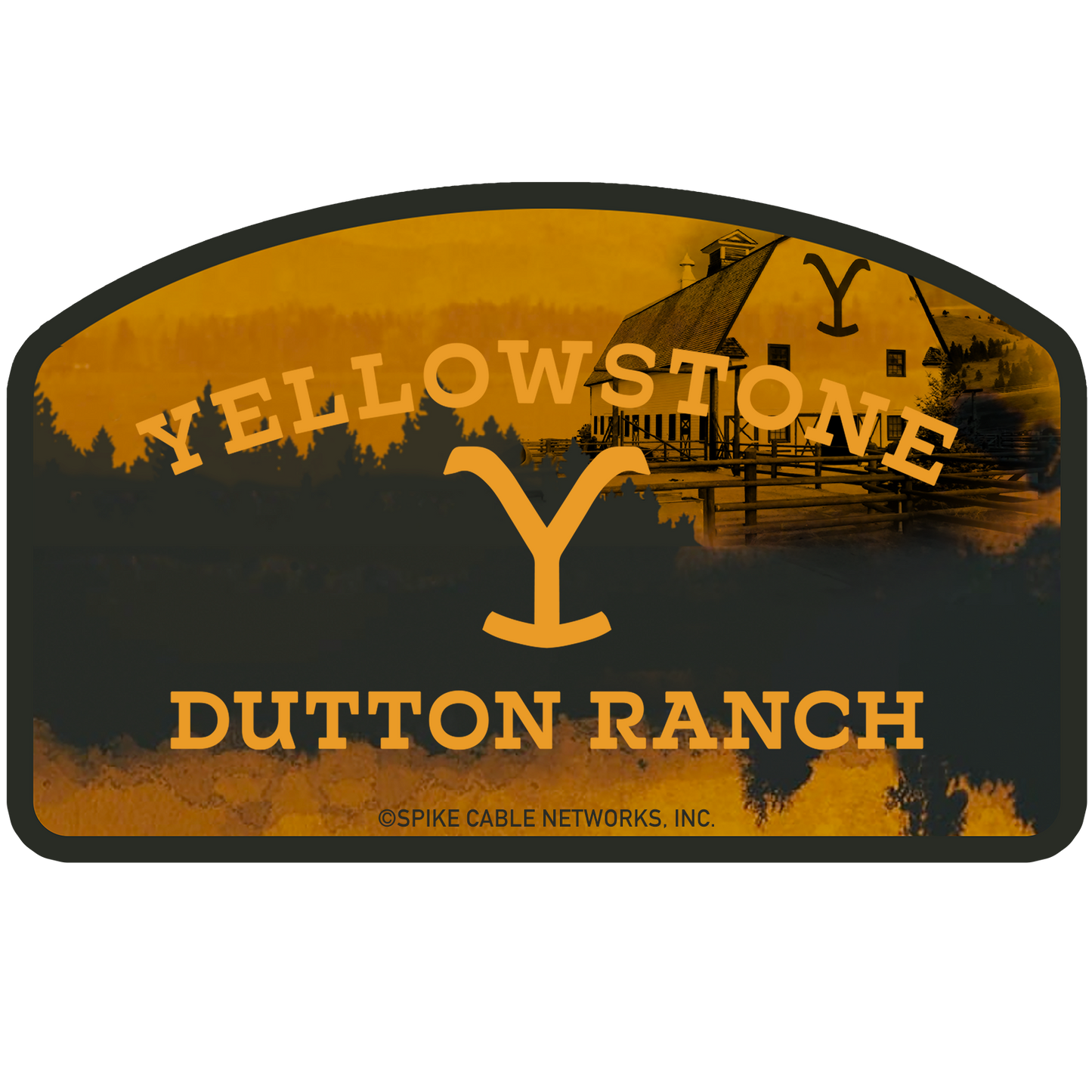 Yellowstone Logo Scenery Die Cut Sticker