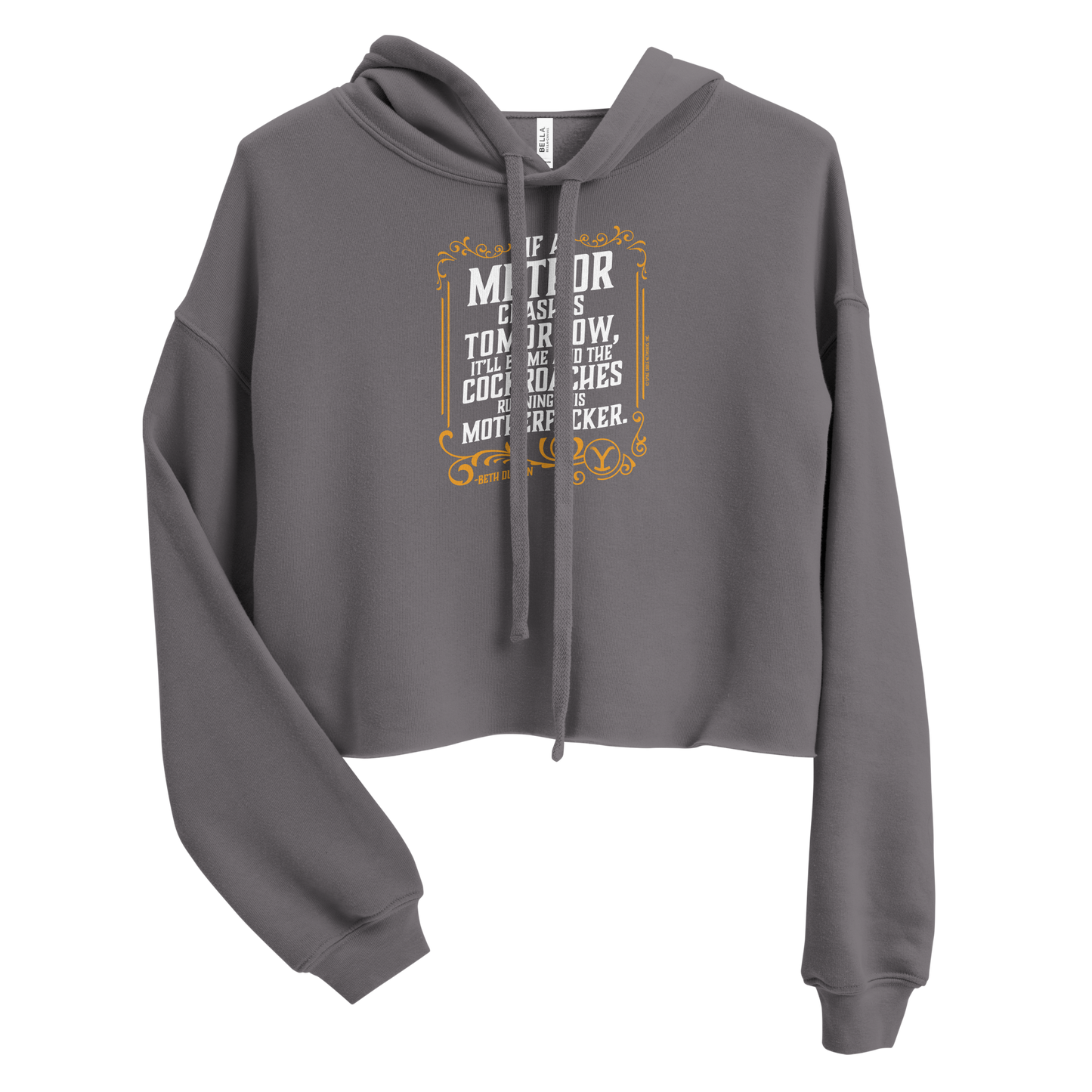 Yellowstone If A Meteor Crashes Tomorrow Women's Fleece Crop Hooded Sweatshirt